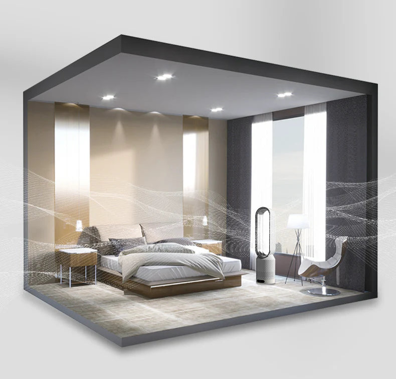 AirClear Bladeless Air Cooler – UV Air Purifier & Ionizer with 8-Speed Cooling