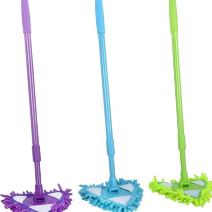 Rotatable adjustable triangular mop
