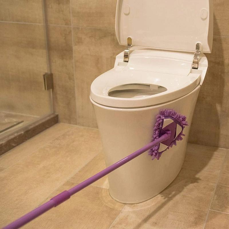 Rotatable adjustable triangular mop