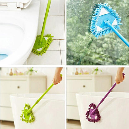 Rotatable adjustable triangular mop