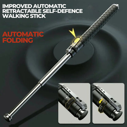 Telescopic Safety Stick – High-Strength Alloy Steel, One-Click Auto Extension