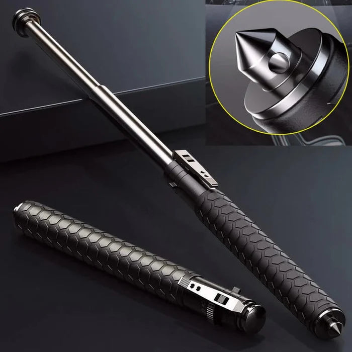 Telescopic Safety Stick – High-Strength Alloy Steel, One-Click Auto Extension