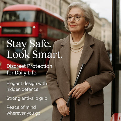 Telescopic Safety Stick – High-Strength Alloy Steel, One-Click Auto Extension